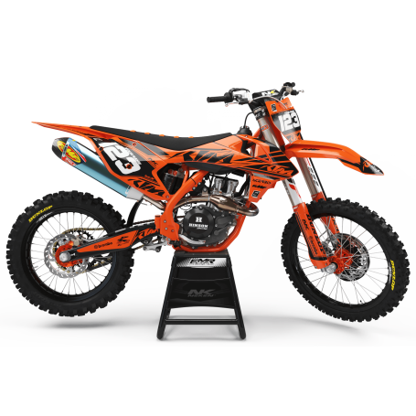 Kit déco Perso FACTORY Neken noir/orange MA32C ktm