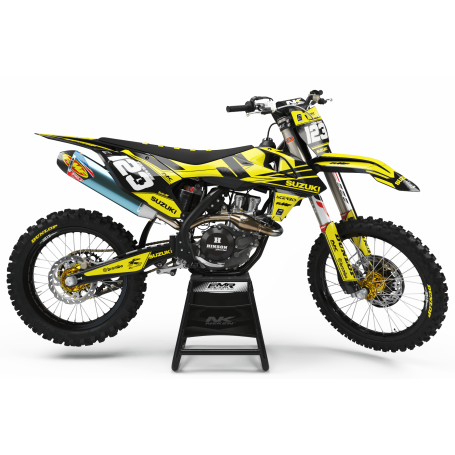 Kit déco Perso FACTORY Neken noir/jaune MA32D suzuki
