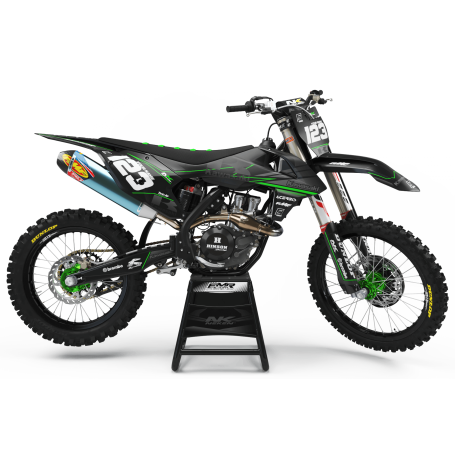Kit déco Perso kawasaki FACTORY NEKEN BLACK MATE MA31B