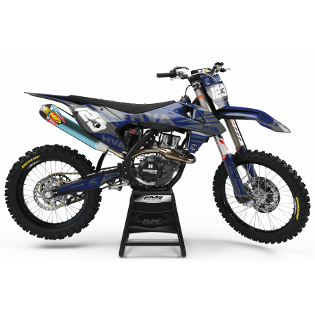 Kit déco Perso FACTORY Neken gris/bleu MA32I Husqvarna