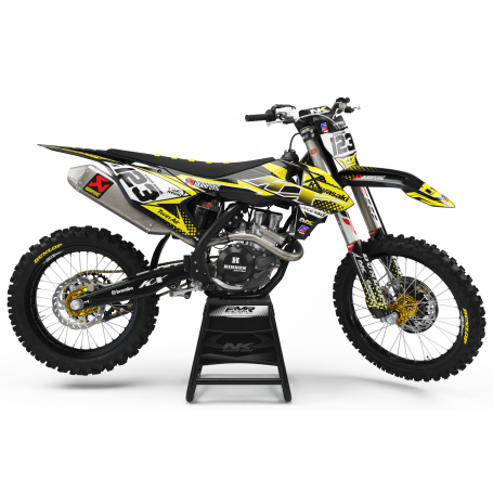 Kit déco Perso FACTORY kawasaki ENERGY MA33B4 jaune