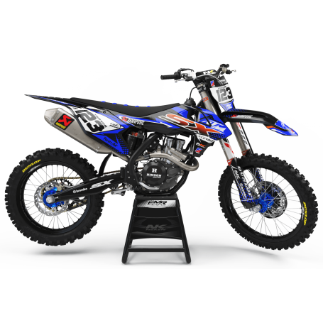 Kit déco Perso FACTORY ktm ENERGY MA33C2 bleu/orange