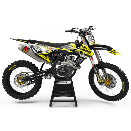 Kit déco Perso FACTORY Husqvarna ENERGY MA33I4 jaune