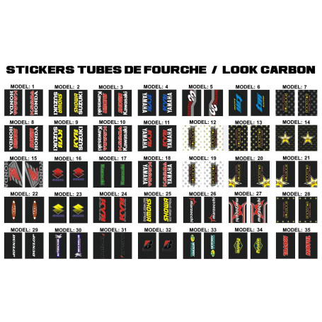 STICKERS TUBES DE FOURCHE - LOOK CARBON