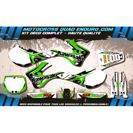 KIT DÉCO Perso 125 / 250 KX 99-02 Factory Replica KAWASAKI MA10B