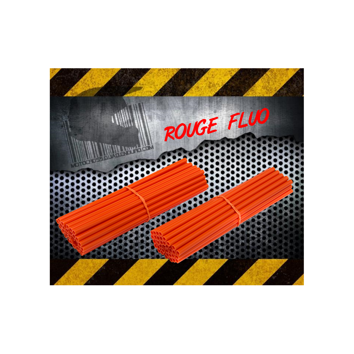 Couvres Rayons ROUGE FLUO Motocross toutes cylindrées