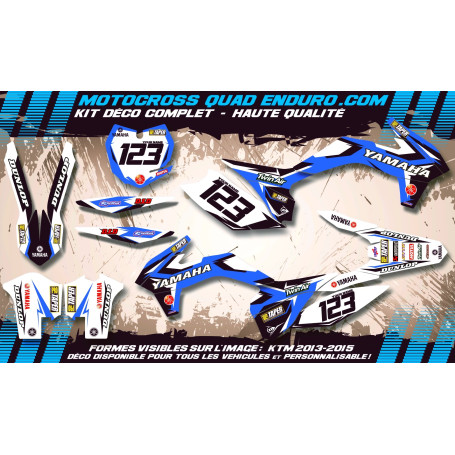 KIT DÉCO Perso 125-250 YZ UFO LOOK 4T 02-14 Factory Replica YAMAHA MA10E
