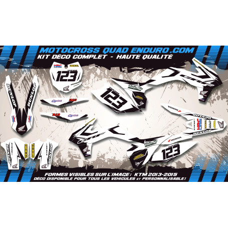 KIT DÉCO Perso 125-250 CR 02-07 Factory White Edition MA10AW