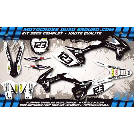 KIT DÉCO Perso 125 / 250 KX 90-91 Factory Black Edition MA10BB