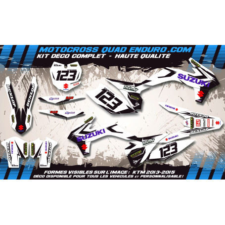 KIT DÉCO Perso 125 / 250 RM 01-08 Factory White Edition MA10DW