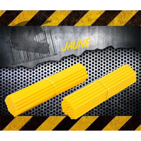 Couvres Rayons JAUNE Motocross toutes cylindrées