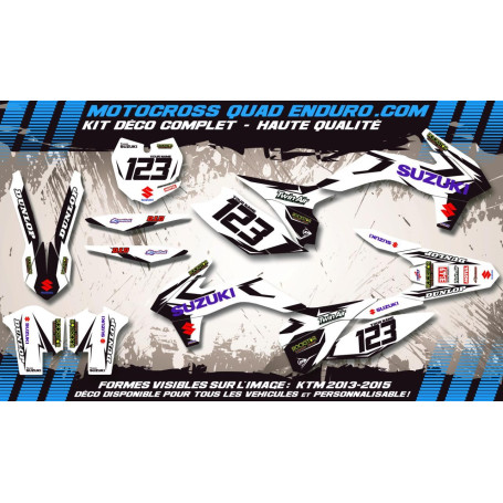 KIT DÉCO Perso 450 RMZ 2018 Factory White Edition MA10DW