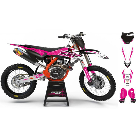 Kit déco Perso KTM Factory Revolt A26C2 white/pink