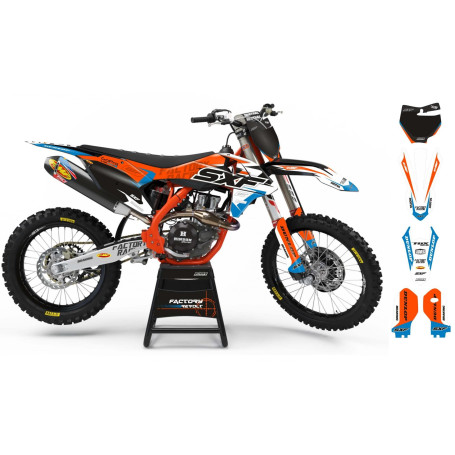 Kit déco Perso KTM Factory Revolt A26C4 orange/white/blue