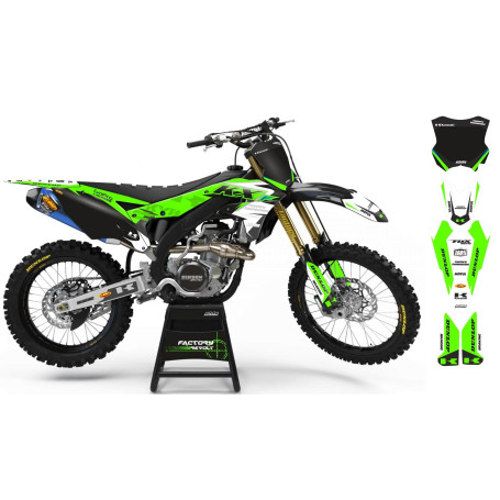 Kit déco Perso KAWASAKI Factory Revolt A26B5 white/green