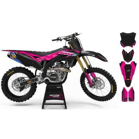 Kit déco Perso KAWASAKI Factory Revolt A26B7 black/pink