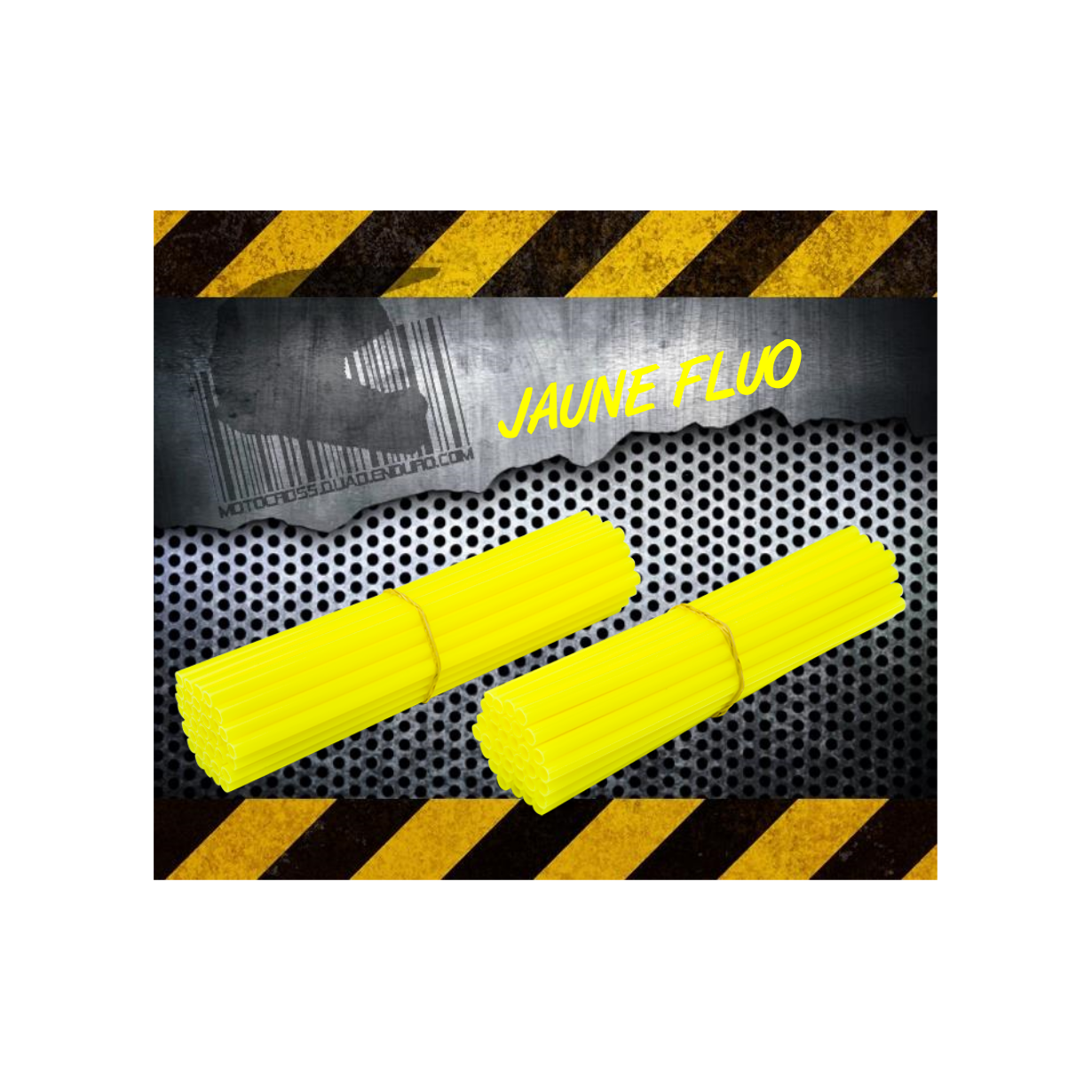 Couvres Rayons JAUNE FLUO Motocross toutes cylindrées