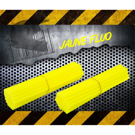 Couvres Rayons JAUNE FLUO Motocross toutes cylindrées