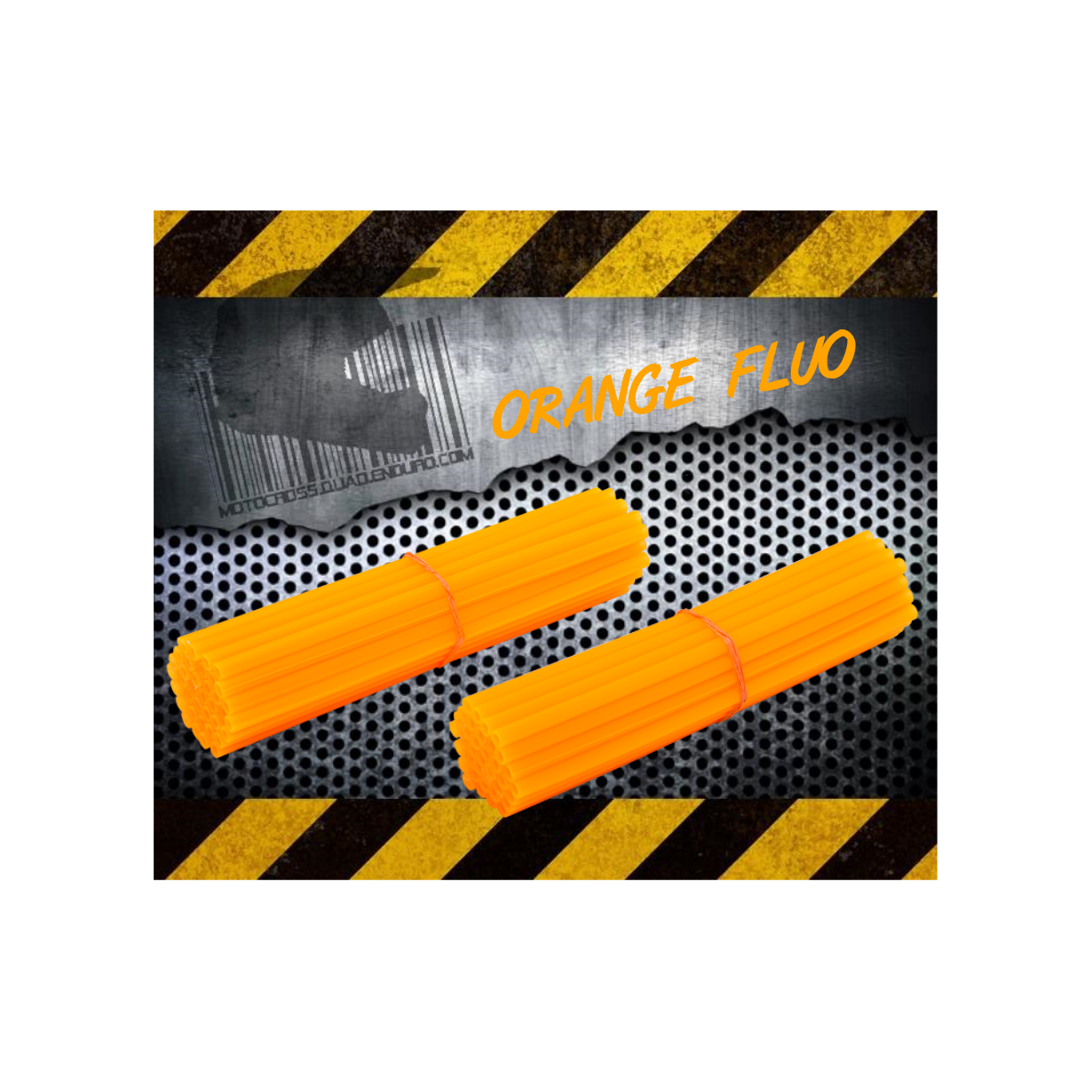 Couvres Rayons ORANGE FLUO Motocross toutes cylindrées