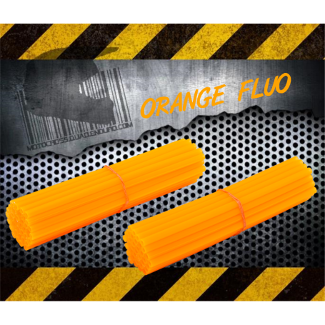 Couvres Rayons ORANGE FLUO Motocross toutes cylindrées