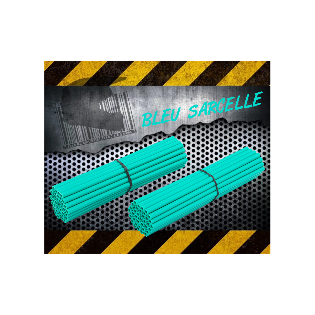 Couvres Rayons BLEU SARCELLE Motocross toutes cylindrées